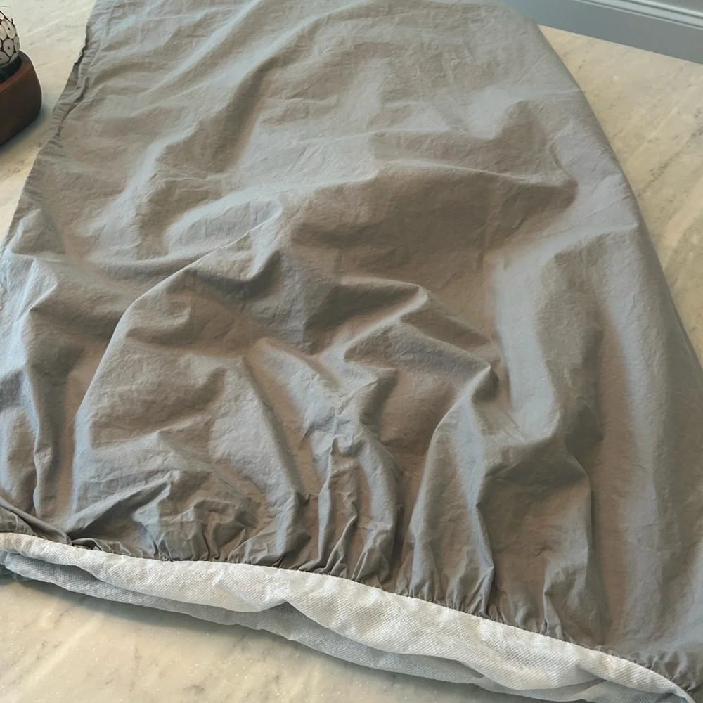 Dormify Gray Twin XL Bed Skirt for raised College Dorm Bed - Picture 4 of 6